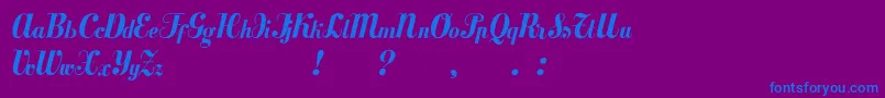 Mezclatitan Font – Blue Fonts on Purple Background