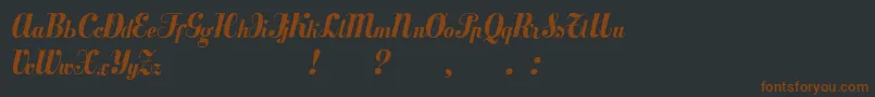 Mezclatitan Font – Brown Fonts on Black Background