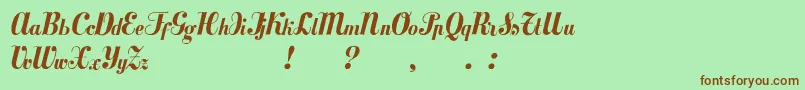 Mezclatitan Font – Brown Fonts on Green Background