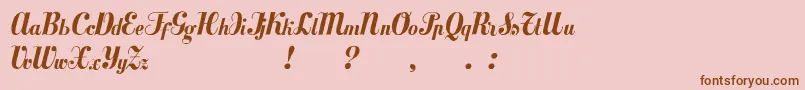 Mezclatitan Font – Brown Fonts on Pink Background