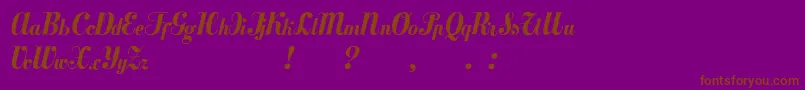 Mezclatitan Font – Brown Fonts on Purple Background