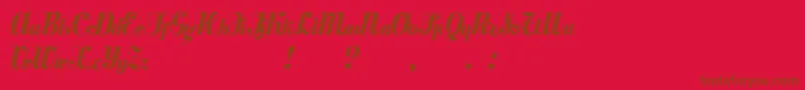 Mezclatitan Font – Brown Fonts on Red Background