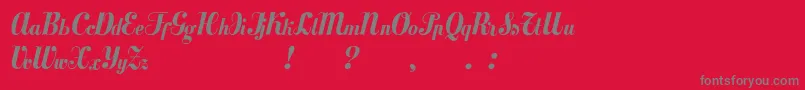 Mezclatitan Font – Gray Fonts on Red Background