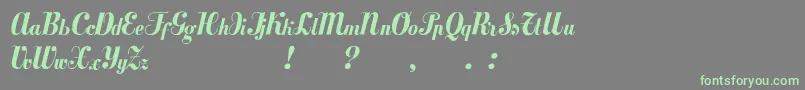 Mezclatitan Font – Green Fonts on Gray Background