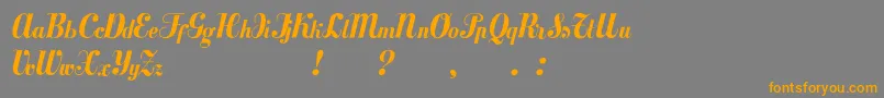 Mezclatitan-Schriftart – Orangefarbene Schriften auf grauem Hintergrund