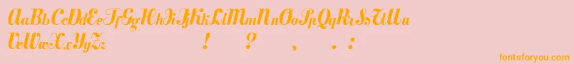 Mezclatitan Font – Orange Fonts on Pink Background