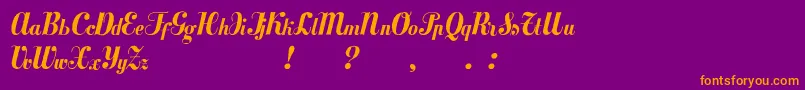 Mezclatitan Font – Orange Fonts on Purple Background