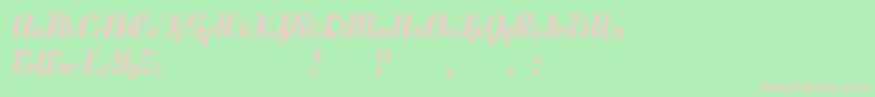 Mezclatitan Font – Pink Fonts on Green Background