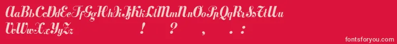 Mezclatitan Font – Pink Fonts on Red Background