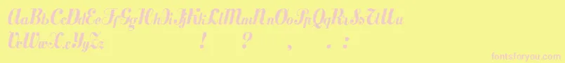 Mezclatitan Font – Pink Fonts on Yellow Background