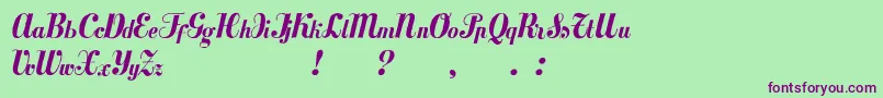 Mezclatitan Font – Purple Fonts on Green Background