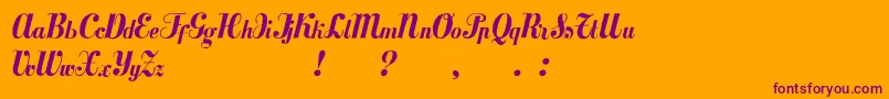 Mezclatitan Font – Purple Fonts on Orange Background