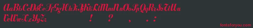 Mezclatitan Font – Red Fonts on Black Background