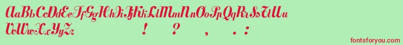 Mezclatitan Font – Red Fonts on Green Background