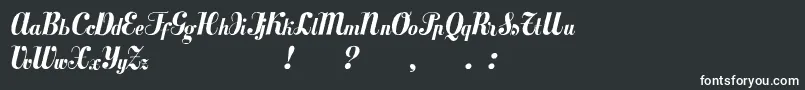 Mezclatitan-fontti – valkoiset fontit mustalla taustalla