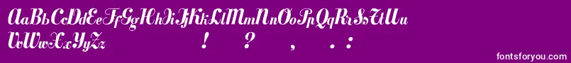 Mezclatitan Font – White Fonts on Purple Background