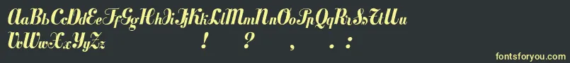 Mezclatitan Font – Yellow Fonts on Black Background