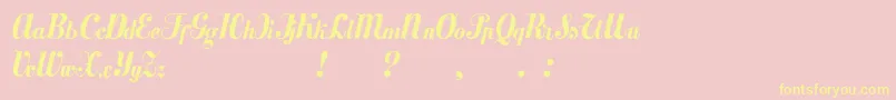 Mezclatitan Font – Yellow Fonts on Pink Background