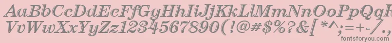 CenturyHandtooledItcItalic Font – Gray Fonts on Pink Background