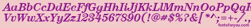 CenturyHandtooledItcItalic Font – Purple Fonts on Pink Background