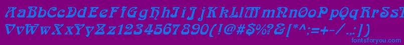 ArabiarItalic Font – Blue Fonts on Purple Background