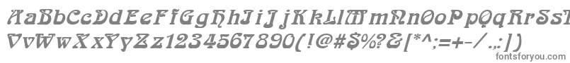 フォントArabiarItalic – 灰色のフォント