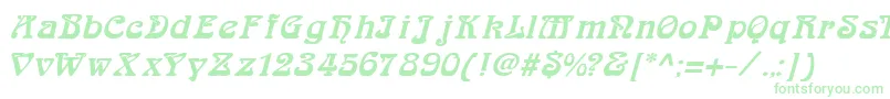 Czcionka ArabiarItalic – zielone czcionki