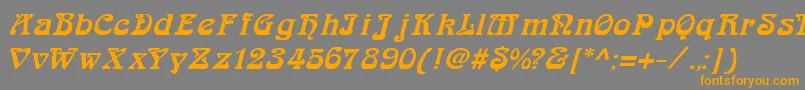 ArabiarItalic Font – Orange Fonts on Gray Background