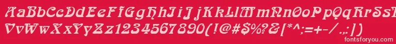 fuente ArabiarItalic – Fuentes Rosadas Sobre Fondo Rojo