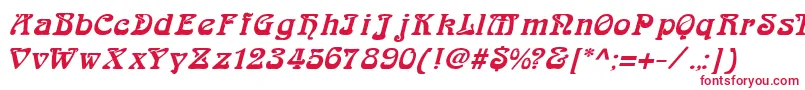 フォントArabiarItalic – 赤い文字