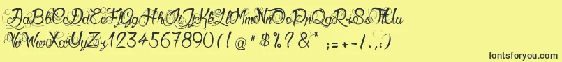 GueulesDeLoup Font – Black Fonts on Yellow Background