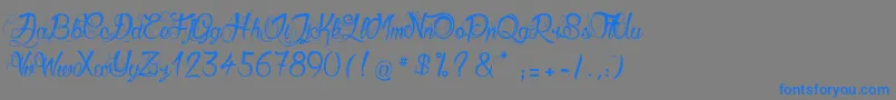 GueulesDeLoup Font – Blue Fonts on Gray Background