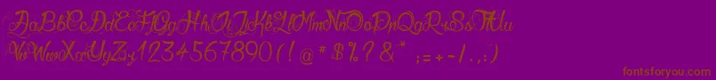 GueulesDeLoup Font – Brown Fonts on Purple Background