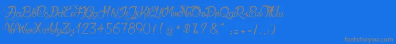 GueulesDeLoup Font – Gray Fonts on Blue Background
