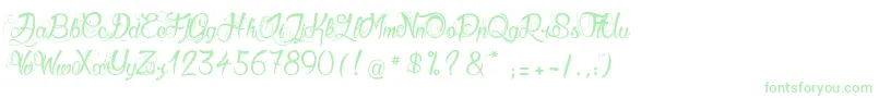 GueulesDeLoup Font – Green Fonts on White Background