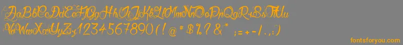 GueulesDeLoup Font – Orange Fonts on Gray Background