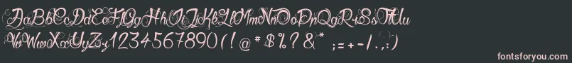 GueulesDeLoup Font – Pink Fonts on Black Background