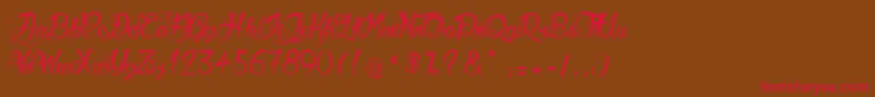 GueulesDeLoup Font – Red Fonts on Brown Background