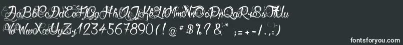フォントGueulesDeLoup – 黒い背景に白い文字