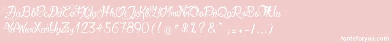 フォントGueulesDeLoup – ピンクの背景に白い文字