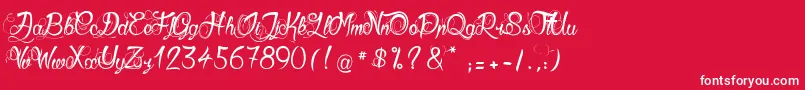 フォントGueulesDeLoup – 赤い背景に白い文字