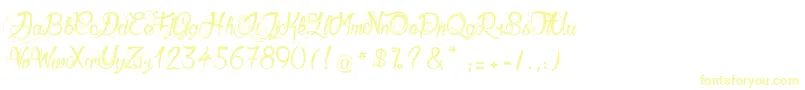 GueulesDeLoup Font – Yellow Fonts on White Background