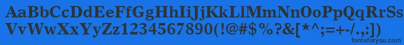 Шрифт GrecoEuropaSsiBold – чёрные шрифты на синем фоне