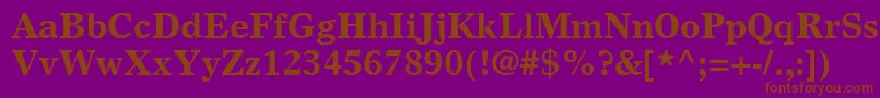 Шрифт GrecoEuropaSsiBold – коричневые шрифты на фиолетовом фоне