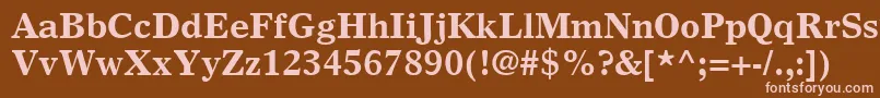Шрифт GrecoEuropaSsiBold – розовые шрифты на коричневом фоне