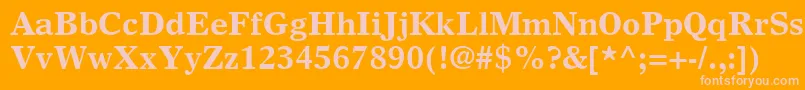 Шрифт GrecoEuropaSsiBold – розовые шрифты на оранжевом фоне