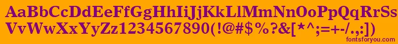 GrecoEuropaSsiBold Font – Purple Fonts on Orange Background