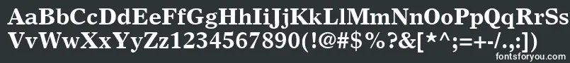 フォントGrecoEuropaSsiBold – 黒い背景に白い文字