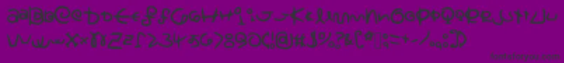 SaturnscriptHandwritten Font – Black Fonts on Purple Background