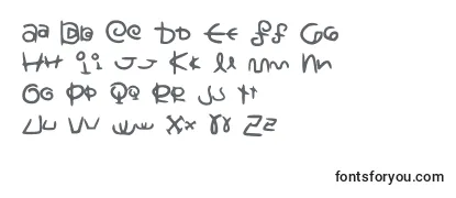 Überblick über die Schriftart SaturnscriptHandwritten